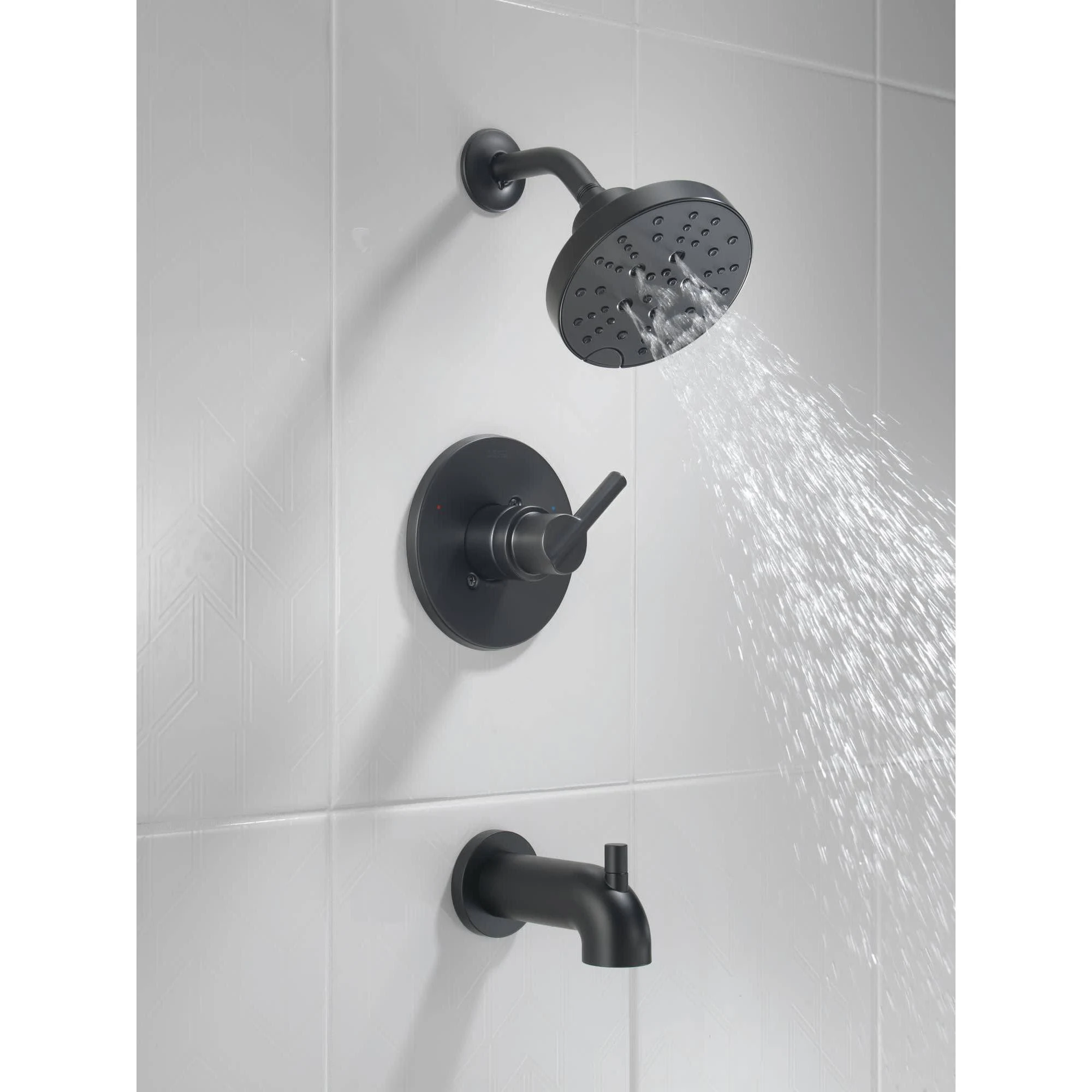 144749 SS Nicoli Pressure Balanced Tub and Shower Faucet with Rough In Valve and Monitor Finish: