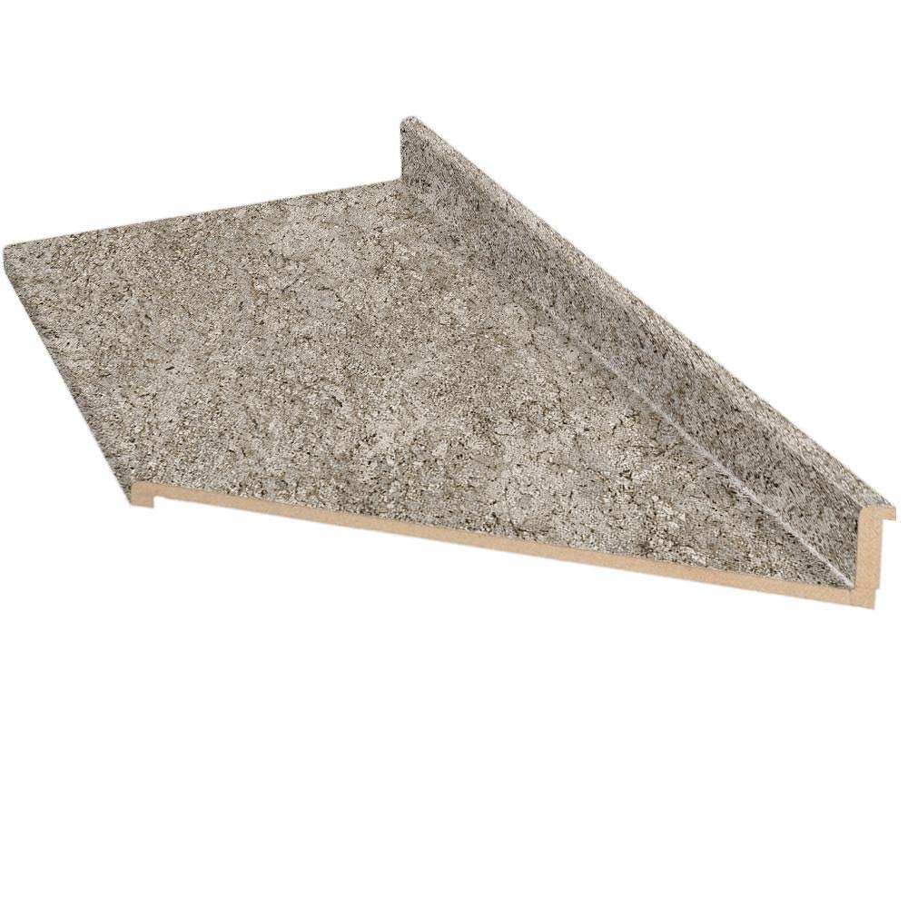 Bay 10 ft. Brown Laminate Countertop with Right Miter and Eased Edge in Tuscan Romano with