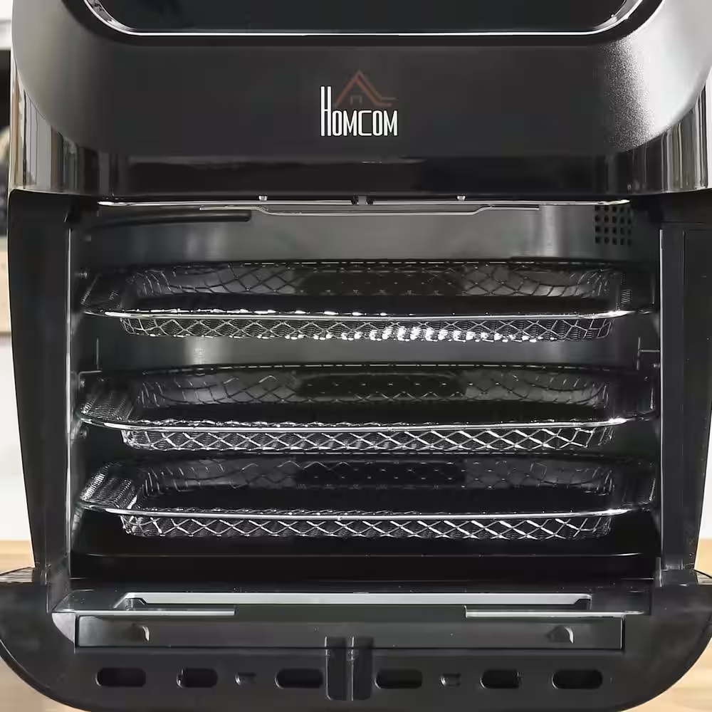 12 qt. Oven Black 8 in. 1 Countertop Air Fryers Oven Combo with Air Fry Roast Broil Bake and
