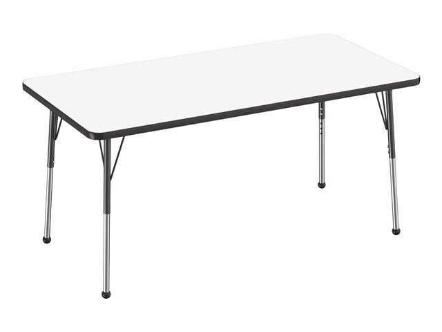x 60x22 Rectangle Dry Erase Adjustable Activity Table with Standard Ball