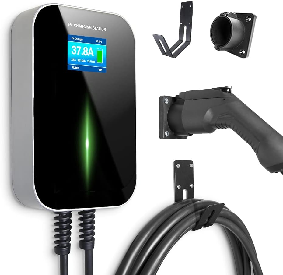 Shop EV Charging Station 40 Amp Level 2 EV Charger Electric Vehicle Charger EVSE 9.6kw Compatible with All SAE