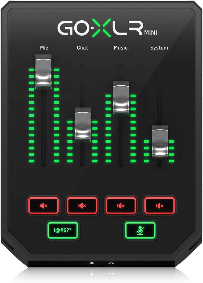 GoXLR Mini Online Broadcast Mixer with USB/Audio Interface and Midas Preamp