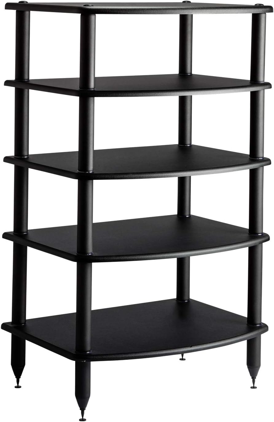 Shelves Drawers Vulcan Four Shelf Audio Rack (Rosenut) Media Stand and Components