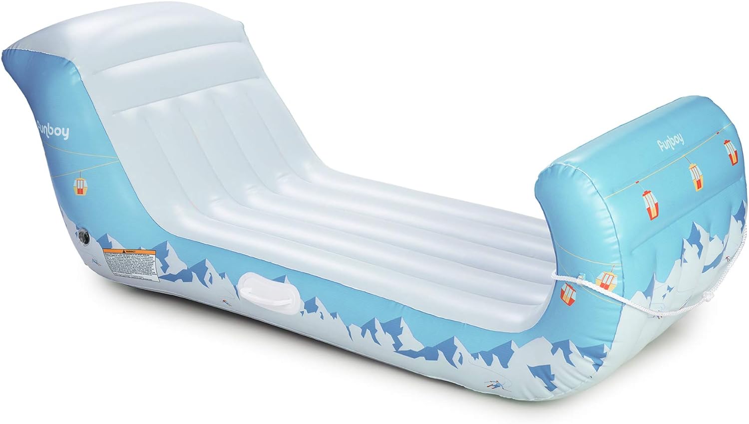 Giant Inflatable Luxury Alpine Mountain Sleigh Winter Snow Sled Perfect for Holiday Adventures Bundle Pack of 2