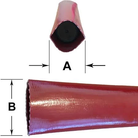 1 1/2 in. Dia x 300 ft. Red PVC 10 Bar High Pressure Lay Flat Discharge and Backwash