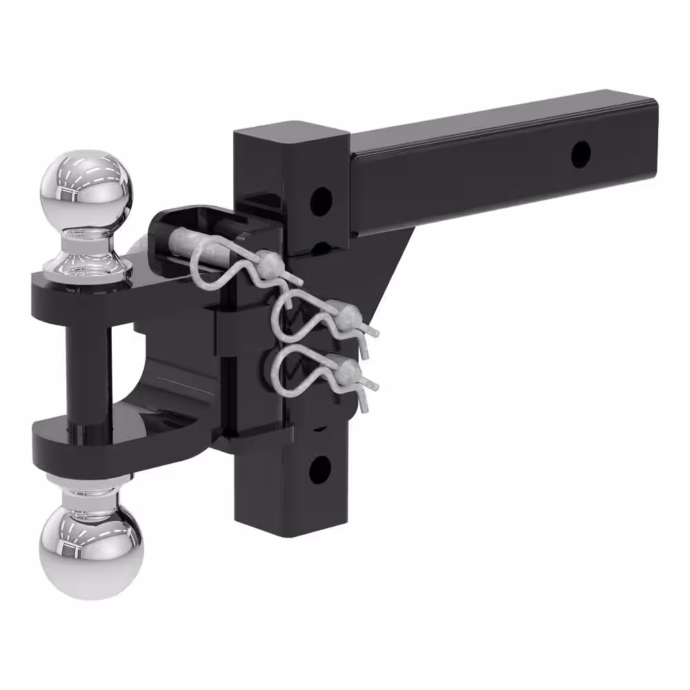 10 000 lbs. 6 1/2 in. Drop Multipurpose Adjustable Trailer Hitch Ball Mount with 2 in. 2 5/16 in. Balls (2 in.