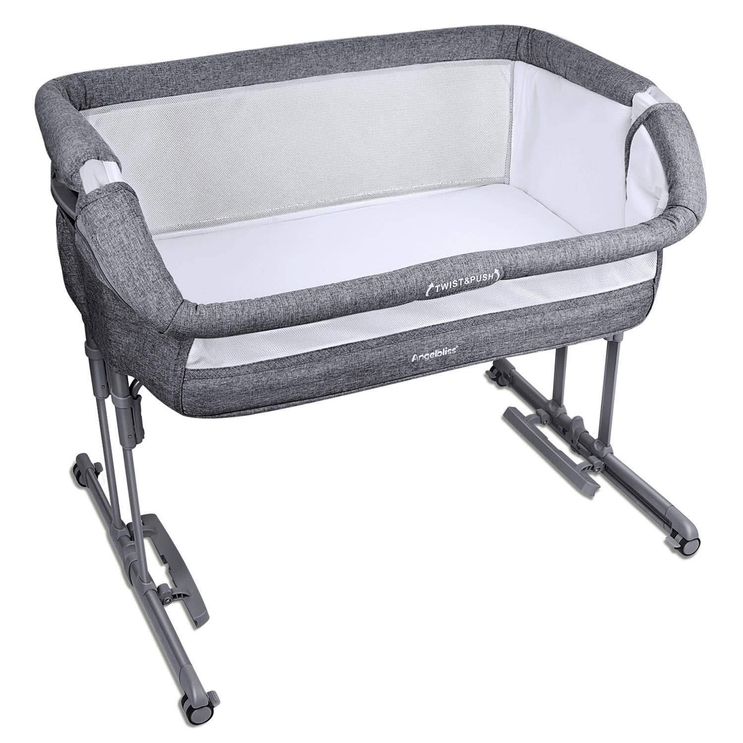 Beside Me Dreamer 3 in 1 Baby Bassinet u0026 Bedside Sleeper with Cradle Mode Portable Co Sleeping Crib with 10