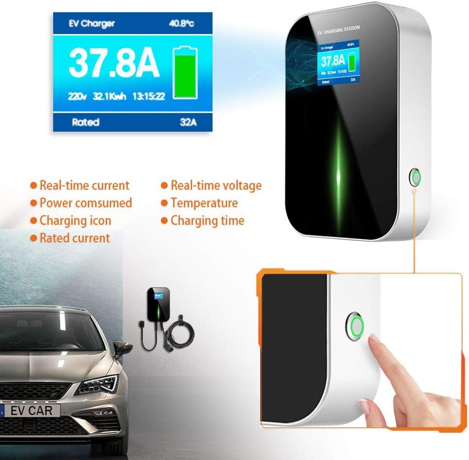 Shop EV Charging Station 40 Amp Level 2 EV Charger Electric Vehicle Charger EVSE 9.6kw Compatible with All SAE