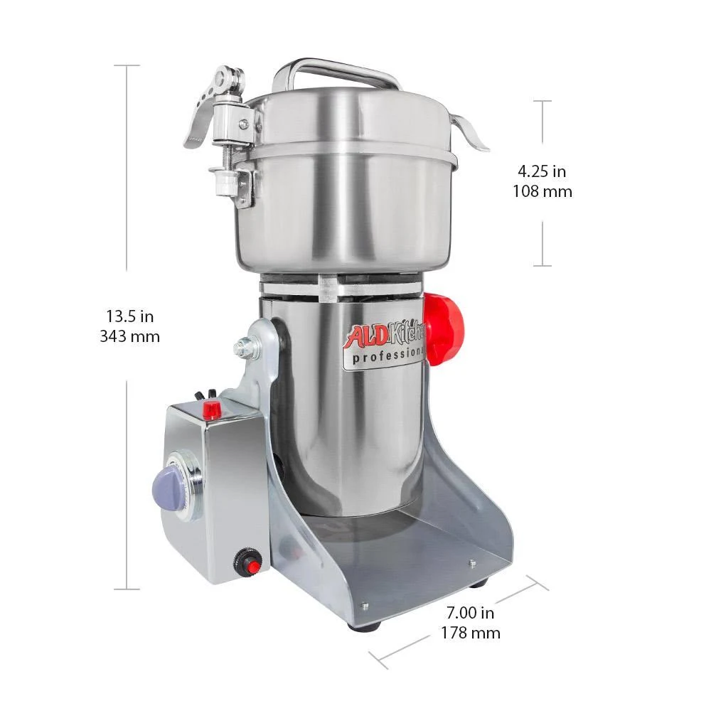 Grain Mill Grinder Electric High Speed Grinder Machine Wheat Spices u0026 Nut Chopper Swing Type 400 Gr /