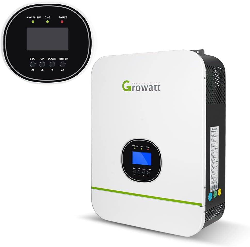 Solar Inverter 3000W 120V/240V Split Phase Solar Inverter Growatt 80A MPPT 24V/48V