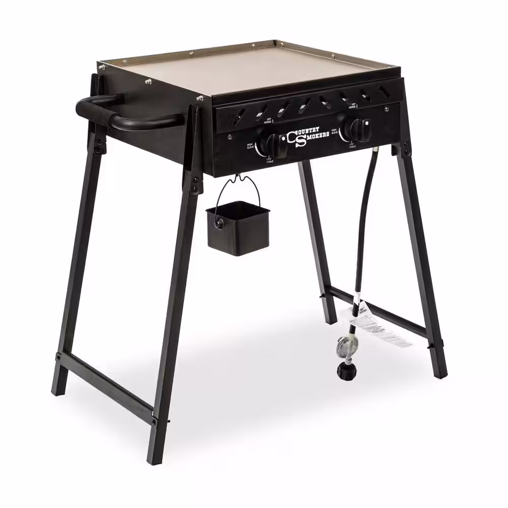 SMOKERS The Plains Horizon 373 sq. in. 2 Burner Portable Gas Griddle Cooking Space in