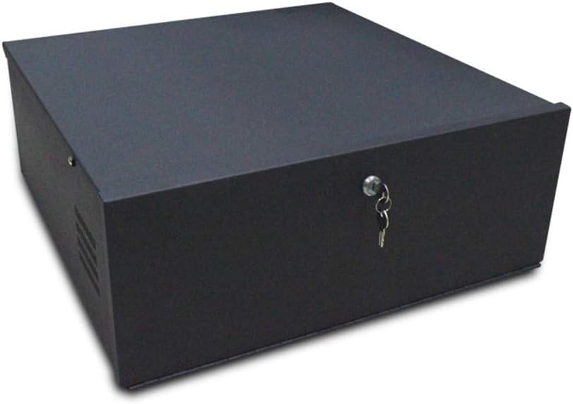 x 15 x 5 Inches DVR/NVR Lockbox Security Lockbox Enclosure Heavy Duty 16 Gauge with AC Fan Wall or Floor