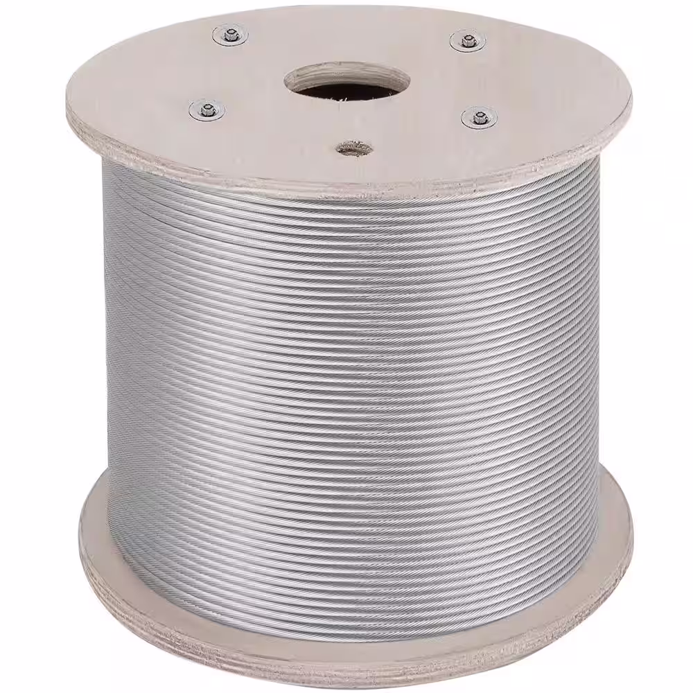 1000 ft. x 1/8 in. Cable Railing Kit 2100 lbs. Loading T316 Stainless Steel Wire Rope with 1x19 Strands for Deck