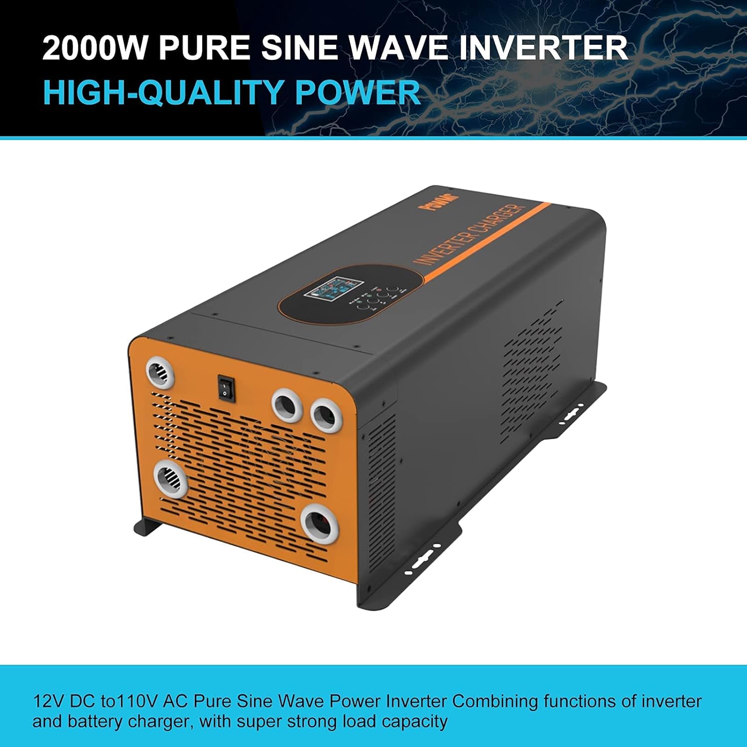 Wind Power 2000W Hybrid Inverter Pure Sine Wave Inverter Output 12VDC
