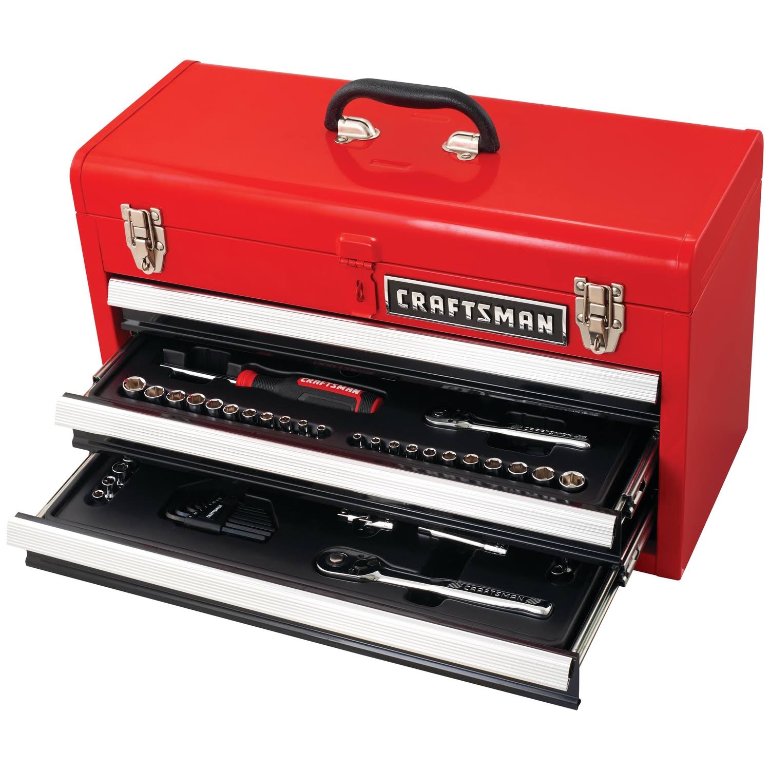 1/4 and 3/8 in. Drive Metric and SAE 6 and 12 Point Mechanic's Tool Set 104