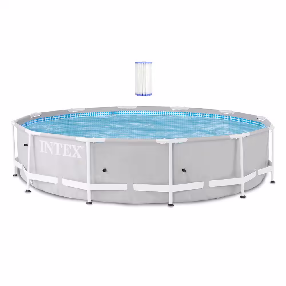 12 ft. x 30 in. Steel Frame Above Ground Pool and Type A and C Filter Pump