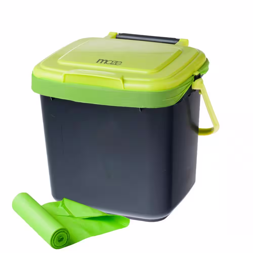 Gal. Stationary 2 Tray Worm Compost Farm with Wood Leg Extensions 16 in. Sifter and 1.85 Gal. Caddie w/Corn