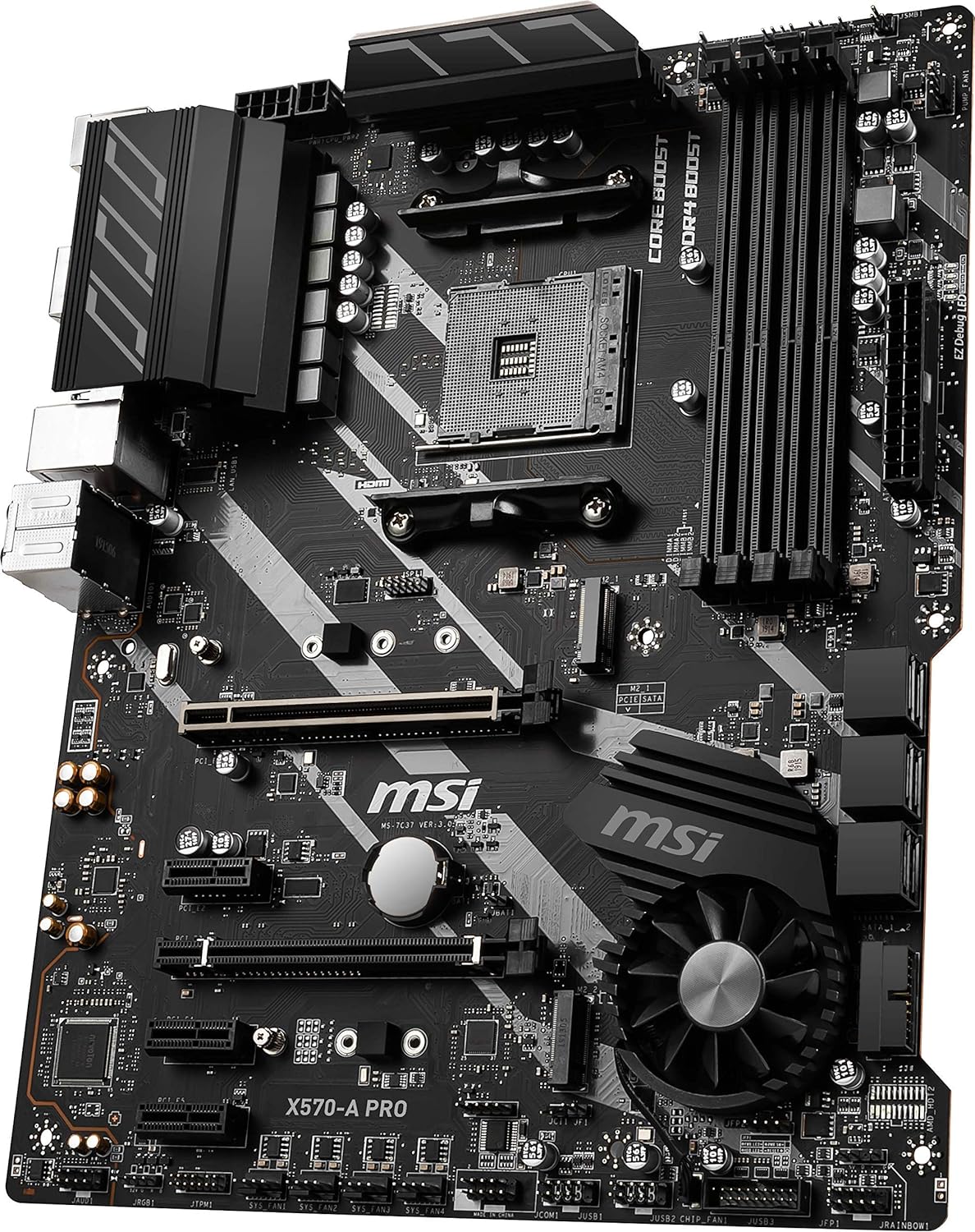 X570 A PRO Motherboard (AMD AM4 DDR4 PCIe 4.0 SATA 6Gb/s M.2 USB 3.2 Gen 2 HDMI ATX)