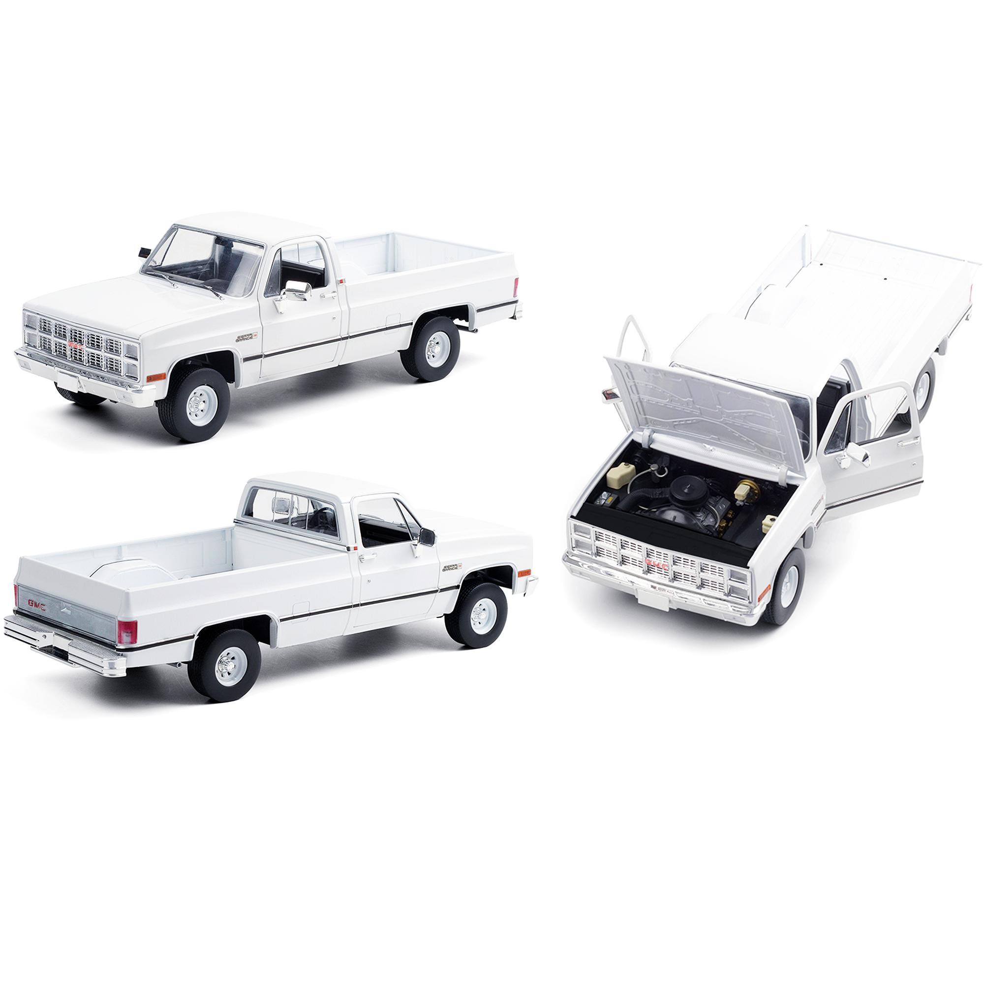 GMC K 2500 Sierra Grande Wideside Pickup Truck White 1/18 Diecast Model Car by