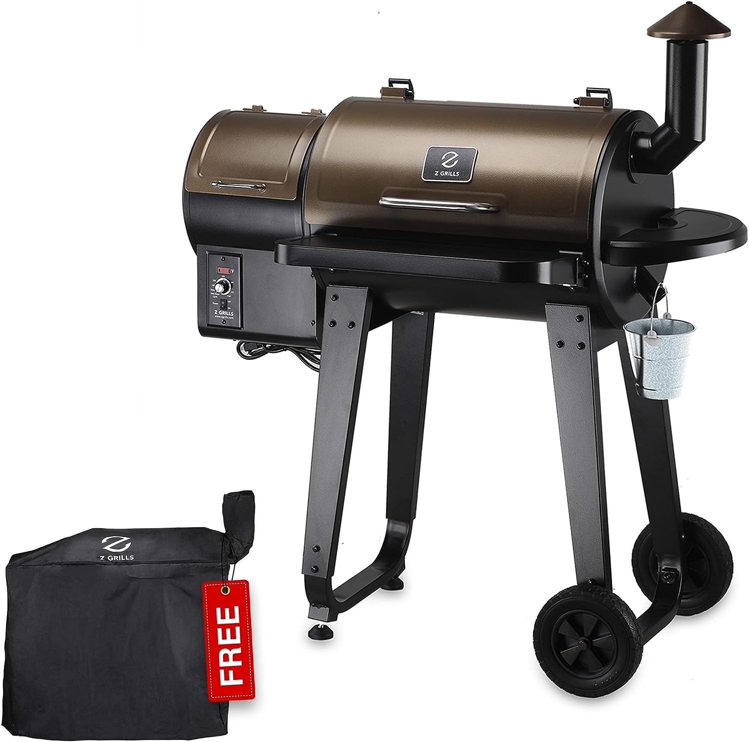 Smokers ZPG 450A 2020 Upgrade Wood Pellet Grill Smoker 6 in 1 BBQ Grill Auto Temperature Control 450 Sq in