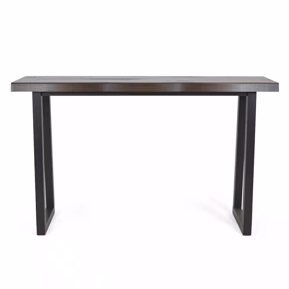 Silver Jennings 60 in. Cherry/Ebony Standard Rectangle Wood Console Table with Live