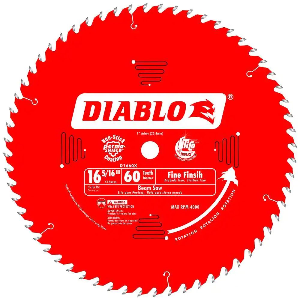 16 5/16 in. x 60 Tooth x 1 in. Arbor Fine Finish Circular Saw Blade for Beam