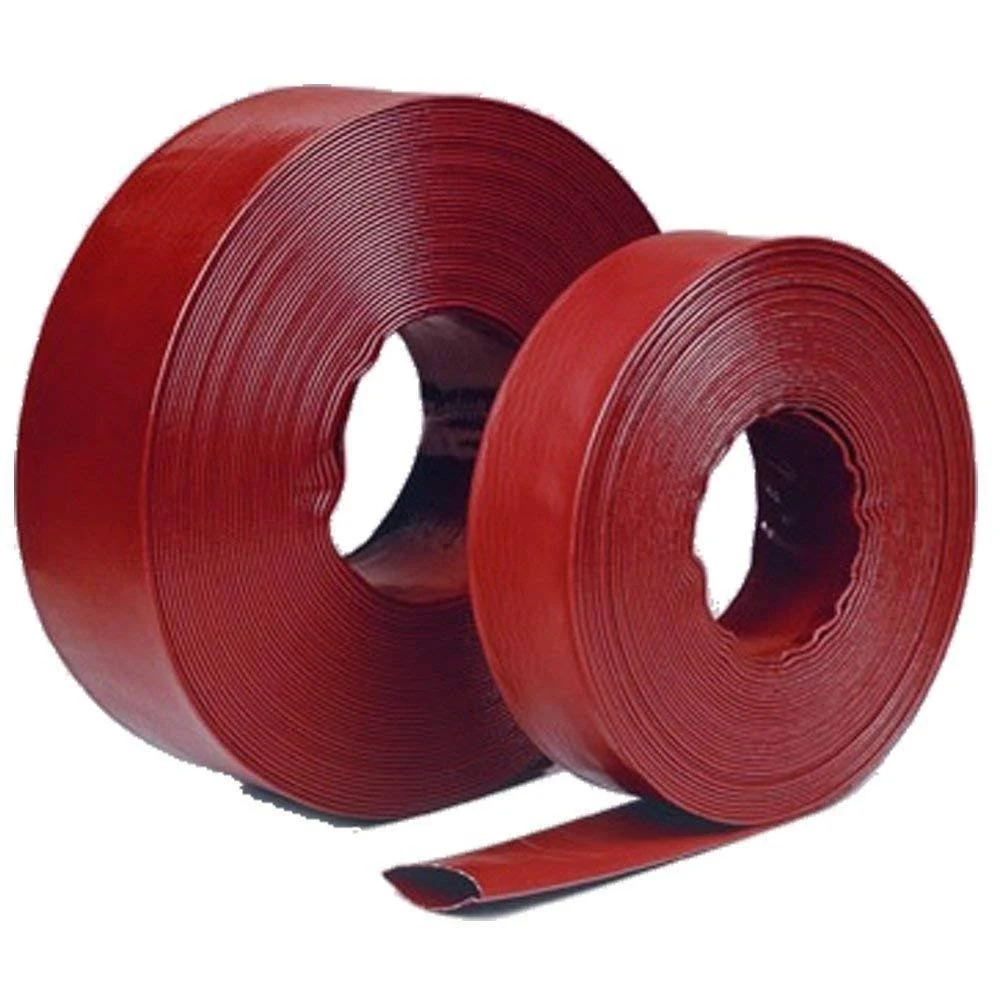 1 1/2 in. Dia x 300 ft. Red PVC 10 Bar High Pressure Lay Flat Discharge and Backwash