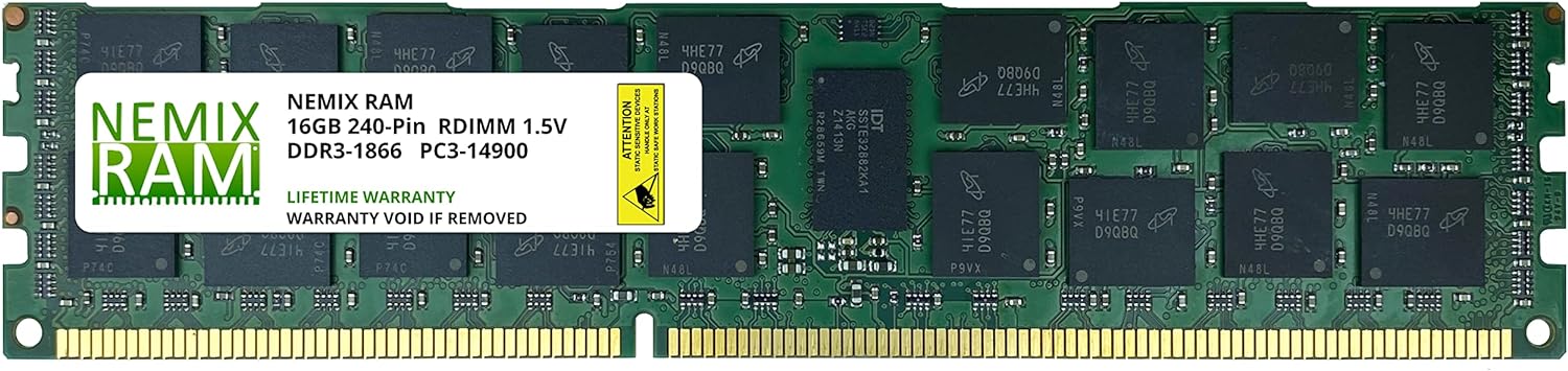 (2x16GB) DDR3 1866MHz PC3 14900 ECC RDIMM 2Rx4 1.5V Registered Server Memory by NEMIX