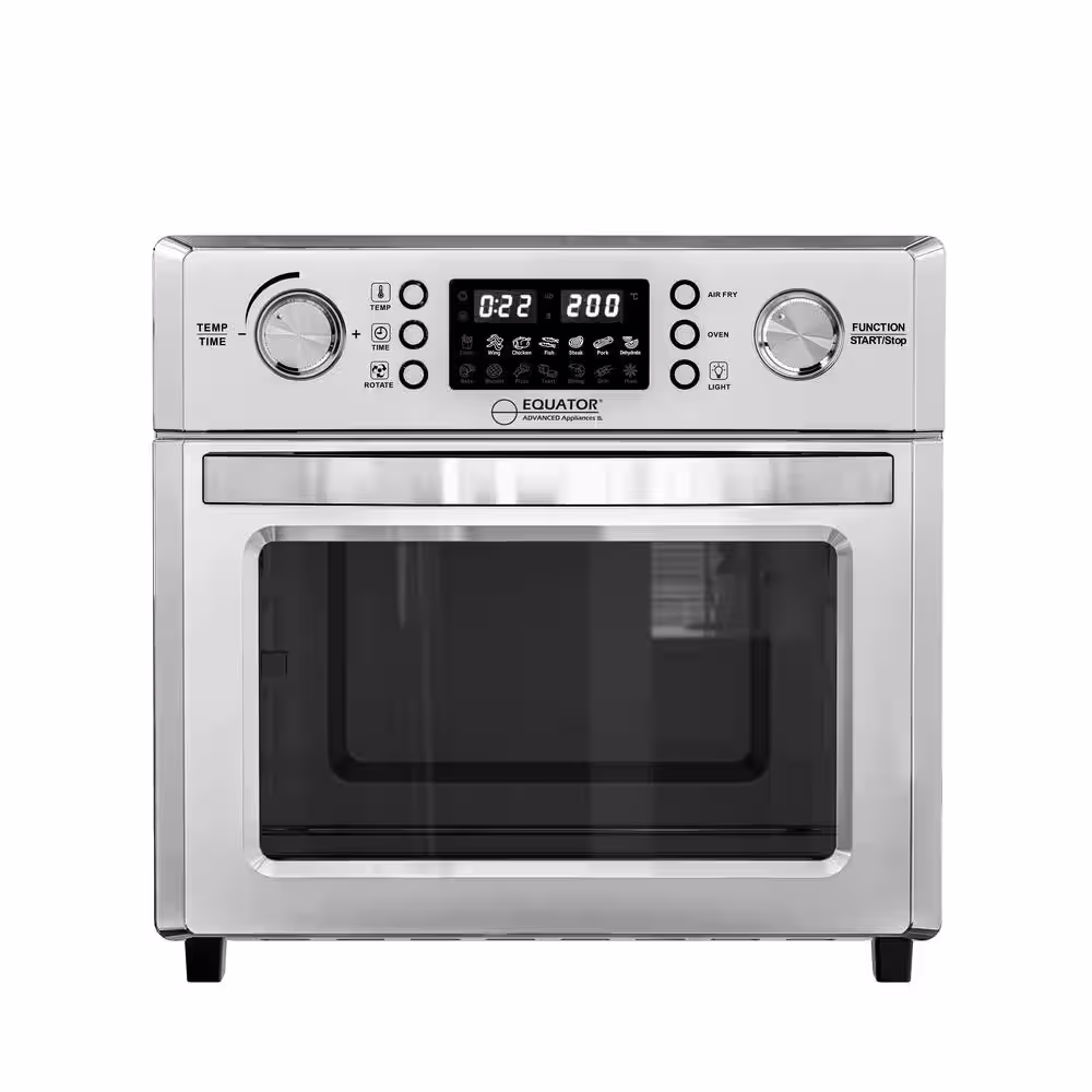 0.93 cu.ft Stainless 5 in 1 Air Fryer Convection Oven Pizza Oven Grill and Dehydrator with 360 Air