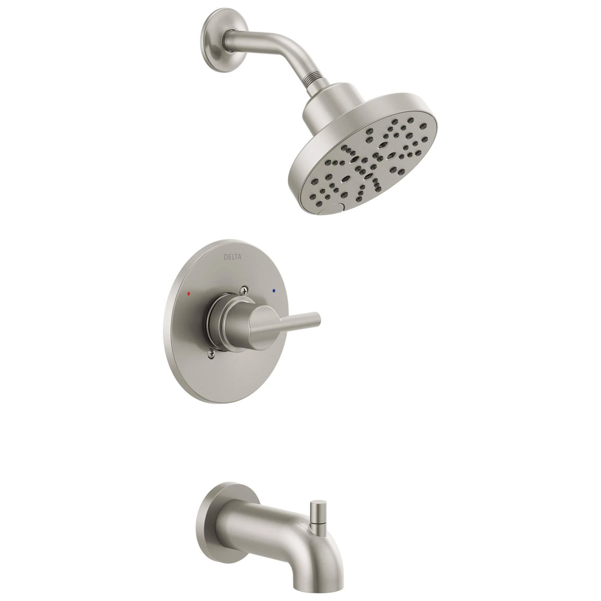 144749 SS Nicoli Pressure Balanced Tub and Shower Faucet with Rough In Valve and Monitor Finish: