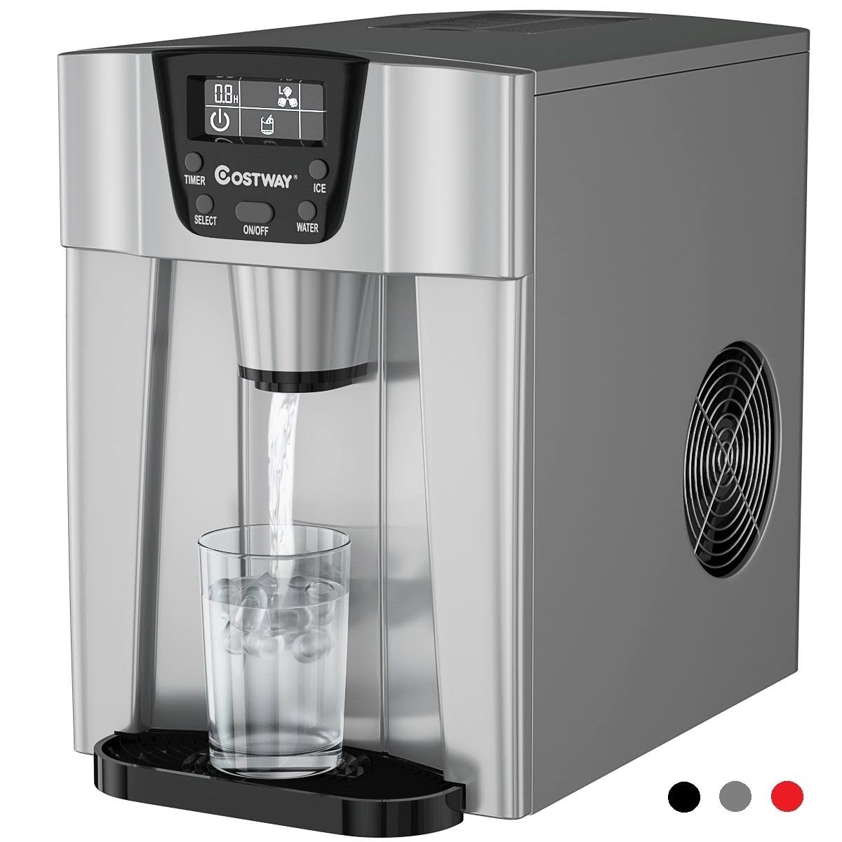 2 in 1 Ice Maker Water Dispenser Countertop 36lbs/24H LCD Display Portable New