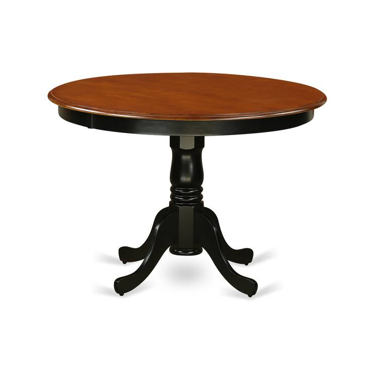 West Furniture Hartland 3 Piece Round Dining Table Set with Wood Chairs Black /