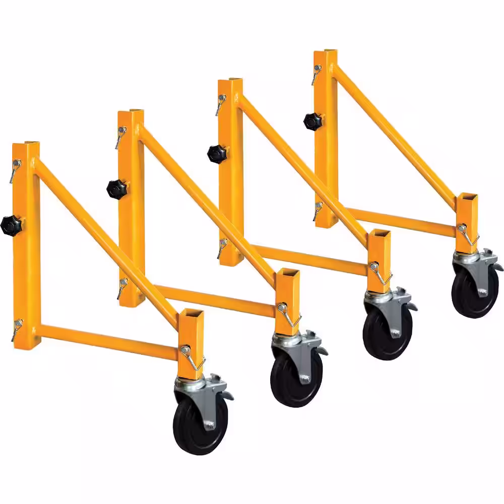 14 in. Scaffold Outriggers with 5 in. Heavy Duty Caster Wheels Compatible with Metaltech Baker Scaffolding