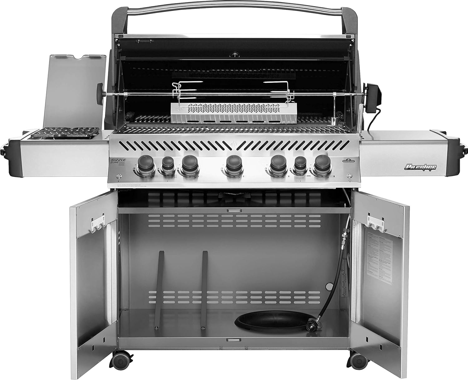 Smokers P500RSIBPSS 3 Prestige 500 RSIB Propane Gas Grill sq. in Infrared Side and Rear Burner Stainless