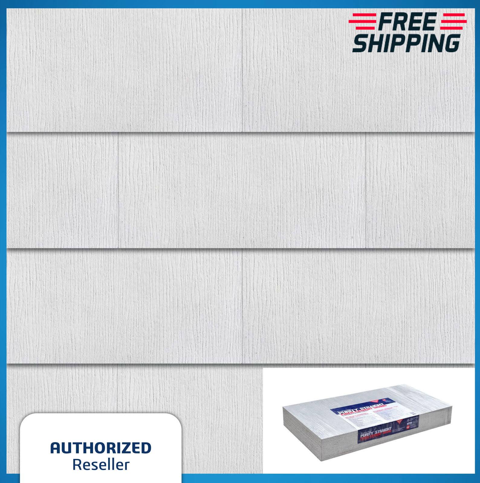 WeatherSide Purity Straight 12 in. x 24 in. Fiber Cement Shingle Siding