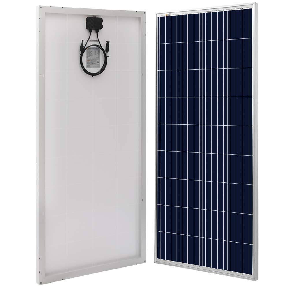 160 Watt 12V Solar Panel High Efficiency Polycrystalline Module Off Grid PV Power for Battery Charging RV Marine