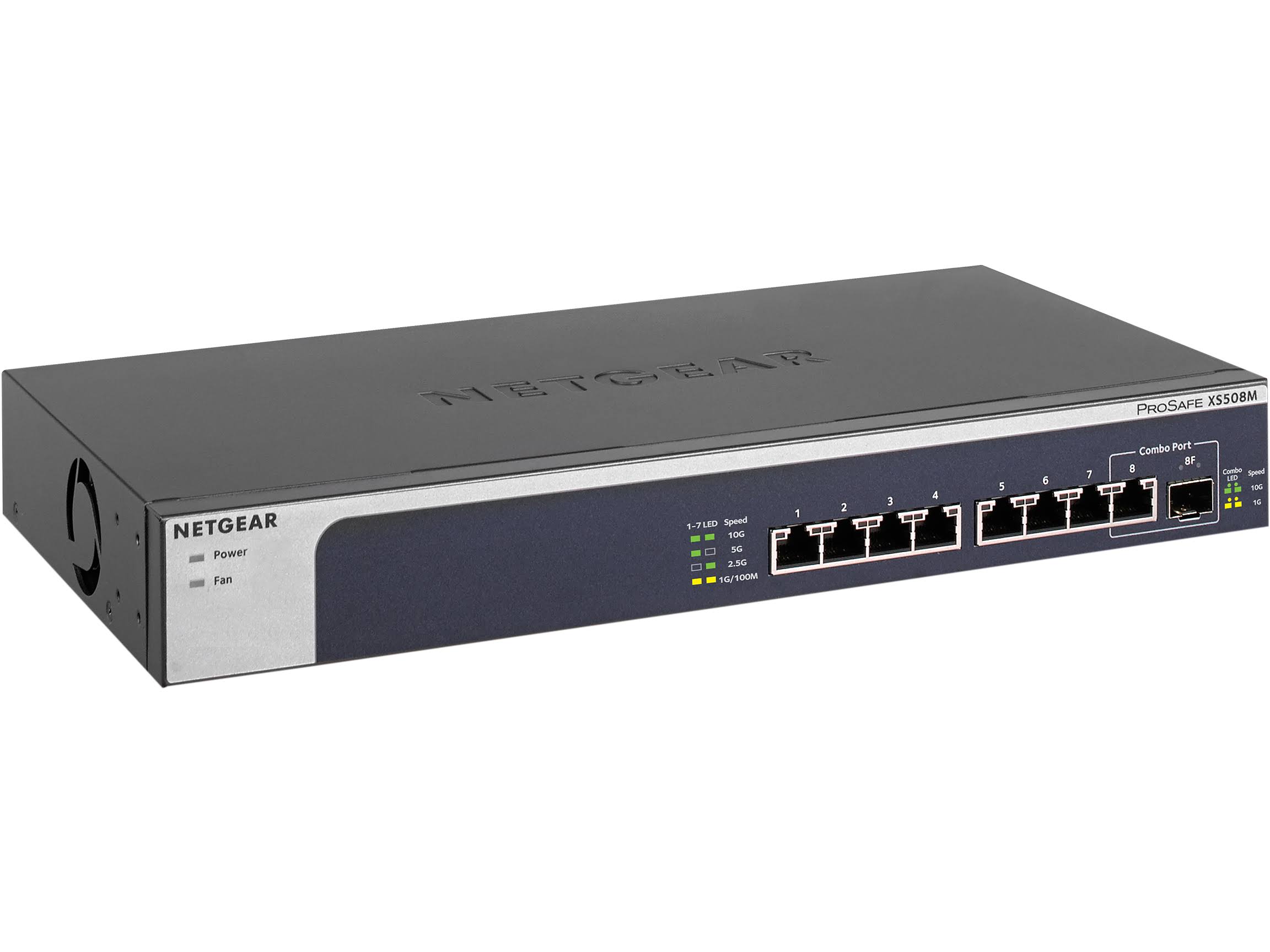 XS508M Unmanaged Switch 7 10 Gigabit Ethernet Ports u0026 1 10/10 Gigabit Ethernet SFP+
