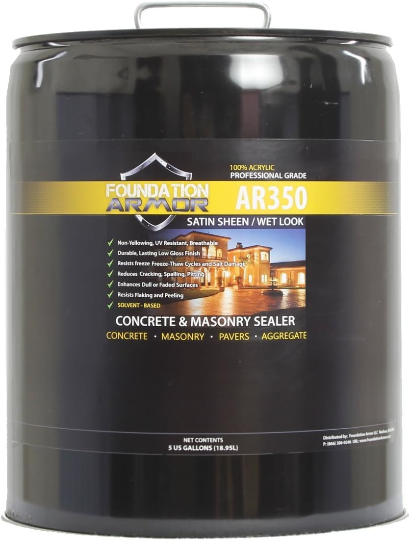 GAL Armor AR350 Solvent Based Acrylic Wet Look Concrete Sealer and Paver