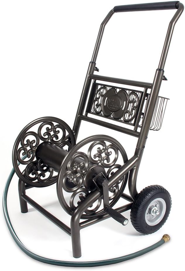 Garden Products Garden 301 Never Flat 2 Wheel Decorative Garden Hose Reel Cart Holds 200 Feet of 5/8 Inch Hose