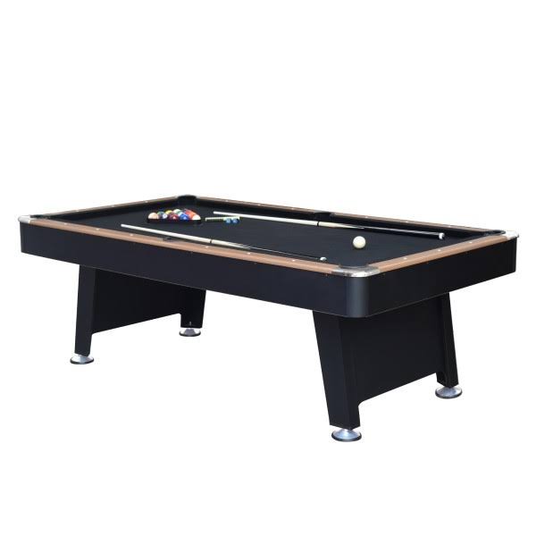 Wave BG50349 7 ft. Stafford Pool Table with Table Tennis Air Hockey u0026 Cue Rack Black Brown u0026