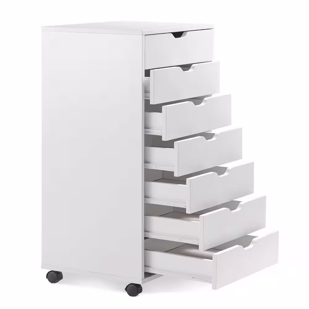18.9 in. W x 34.5 in. H x 15.7 in. D Wood Freestanding Cabinet in White with