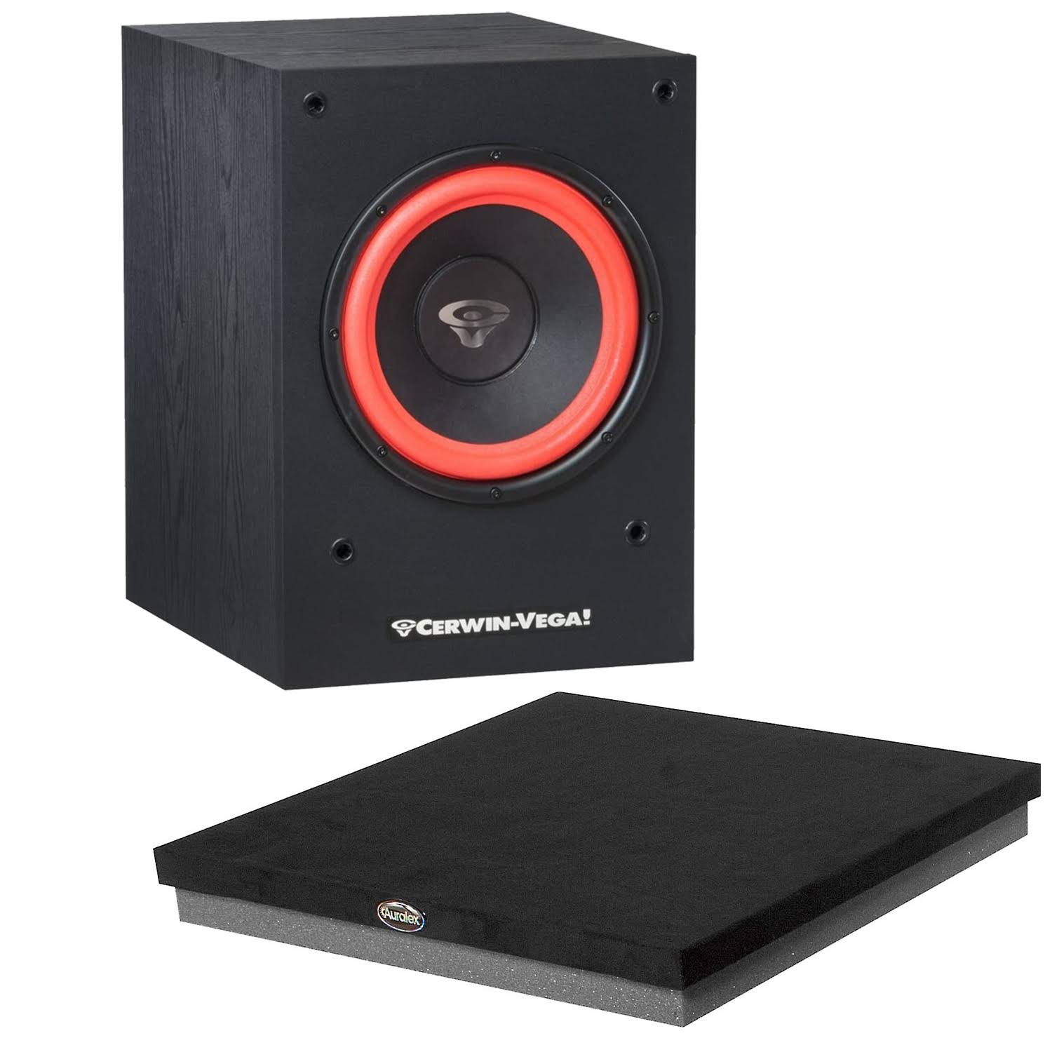 SL 10S 10′′ Powered Subwoofer Auralex SubDude II Subwoofer Isolation Platform