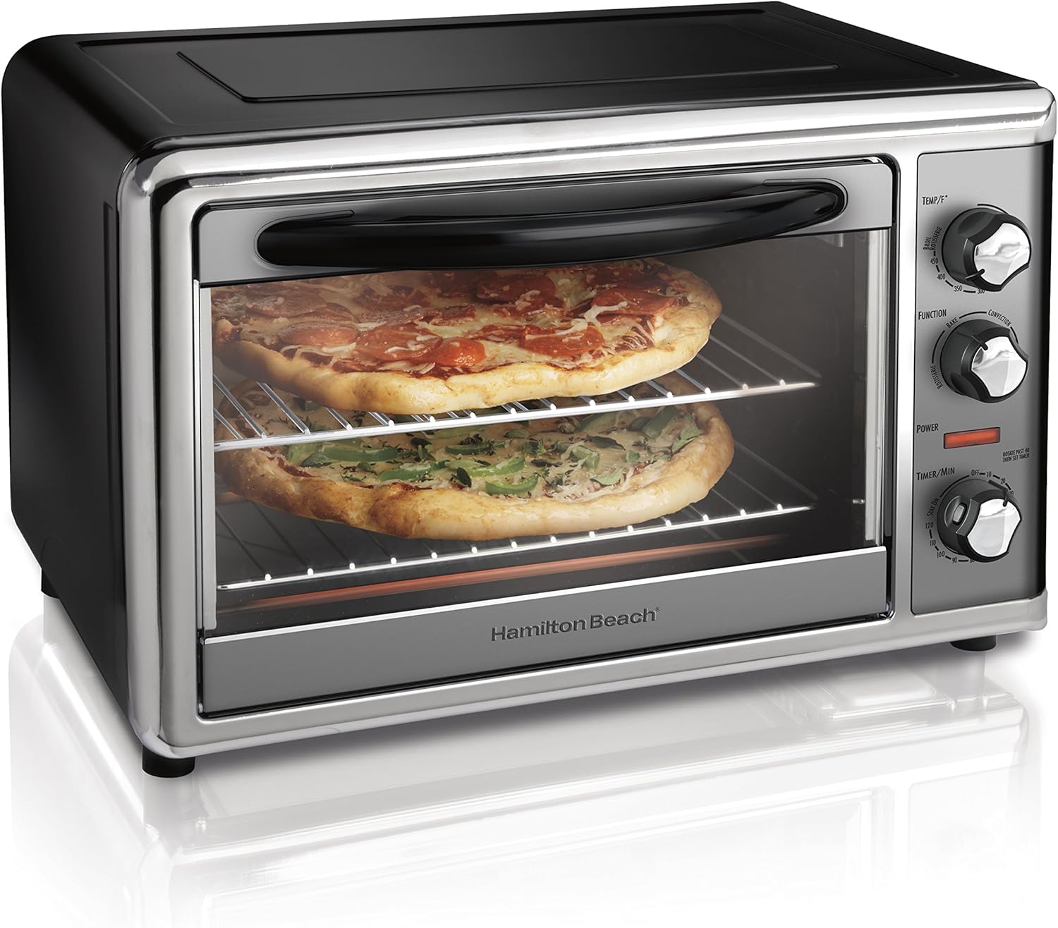 Beach 31107D Convection Countertop Toaster Oven with Rotisserie Extra Large Black and
