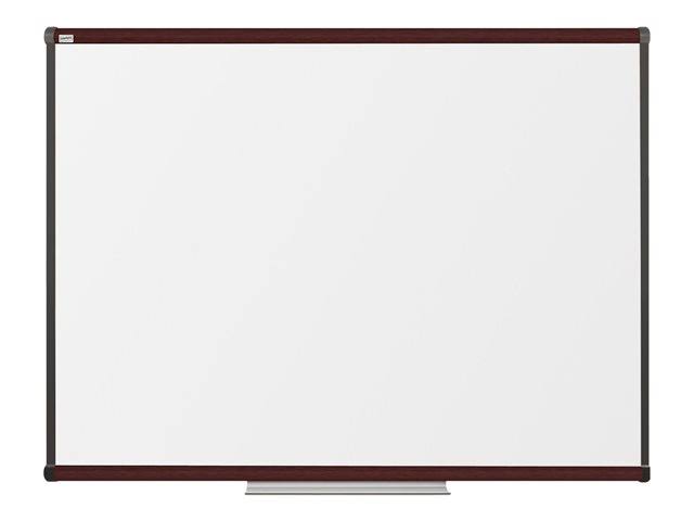 Whiteboard wall mountable 48 in x 35.98 in porcelain steel magnetic mahogany