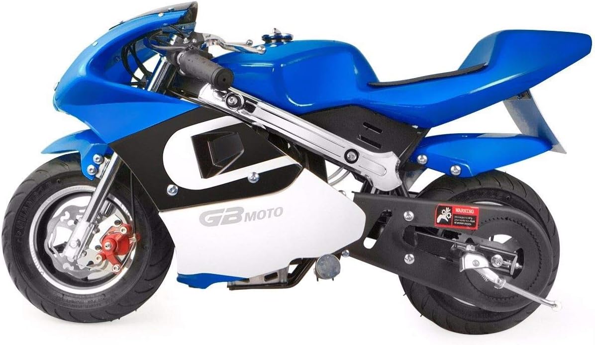 Gas Pocket Bike Motorcycle 40cc 4 Stroke Engine Mini Bike Ride On Padded Seat EPA (Red