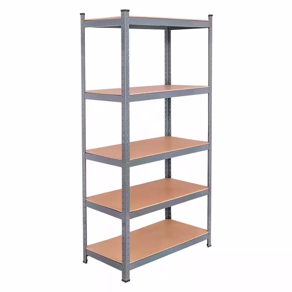Gray 5 Tier Heavy Duty Steel 72 in. Level Garage Storage Shelving Unit (36 in. W x 72 in. H x 18 in.