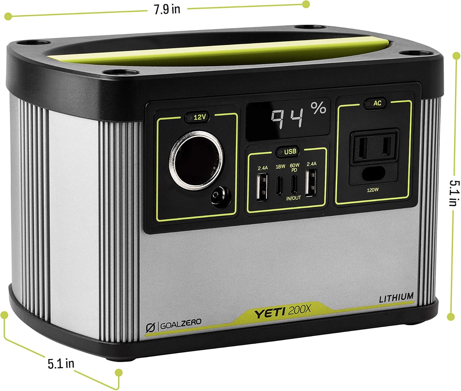 Zero Yeti 200X Lithium Portable Power Station 200Wh Power Station with AC Inverter and USB C PD