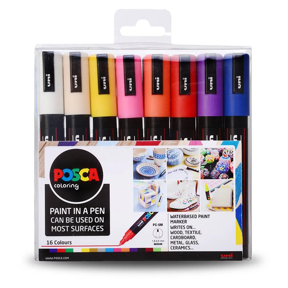 153544848 2.5 mm Bullet Tip Waterbased Paint Marker Assorted Colours (Pack of