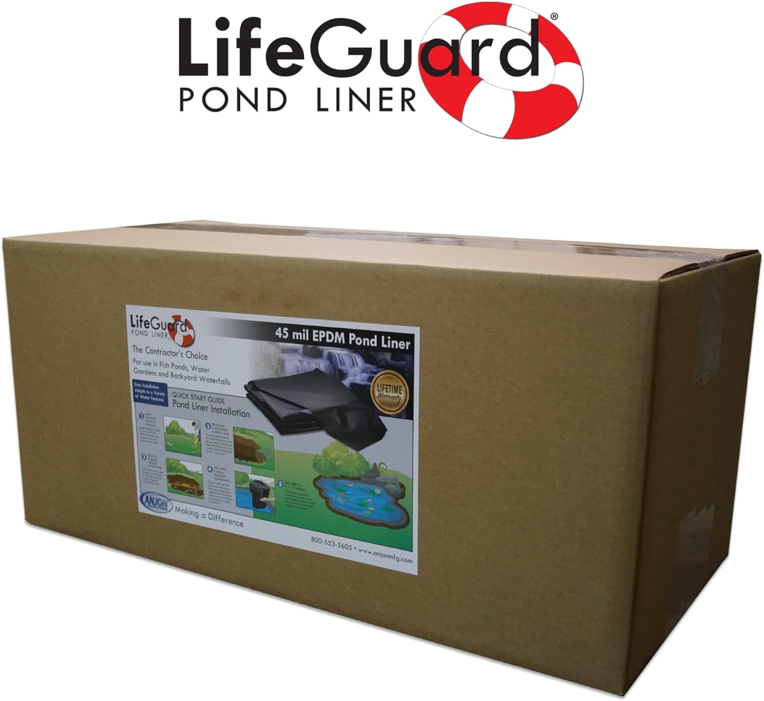 Gardens Ponds 25 ft. x 30 ft. 45 Mil EPDM Rubber and Underlayment Combo