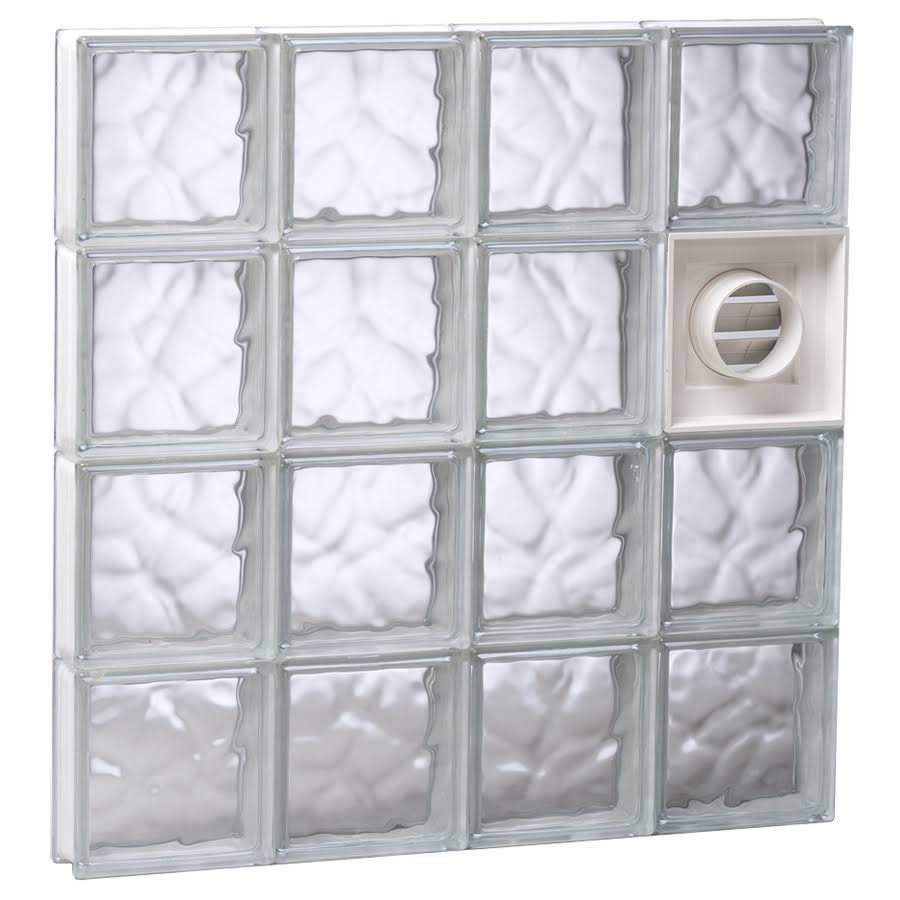 Wavy Glass Pattern Frameless Replacement Glass Block Window (Rough Opening: 48 in x 26 in; Actual: 46.5 in x 25 in)